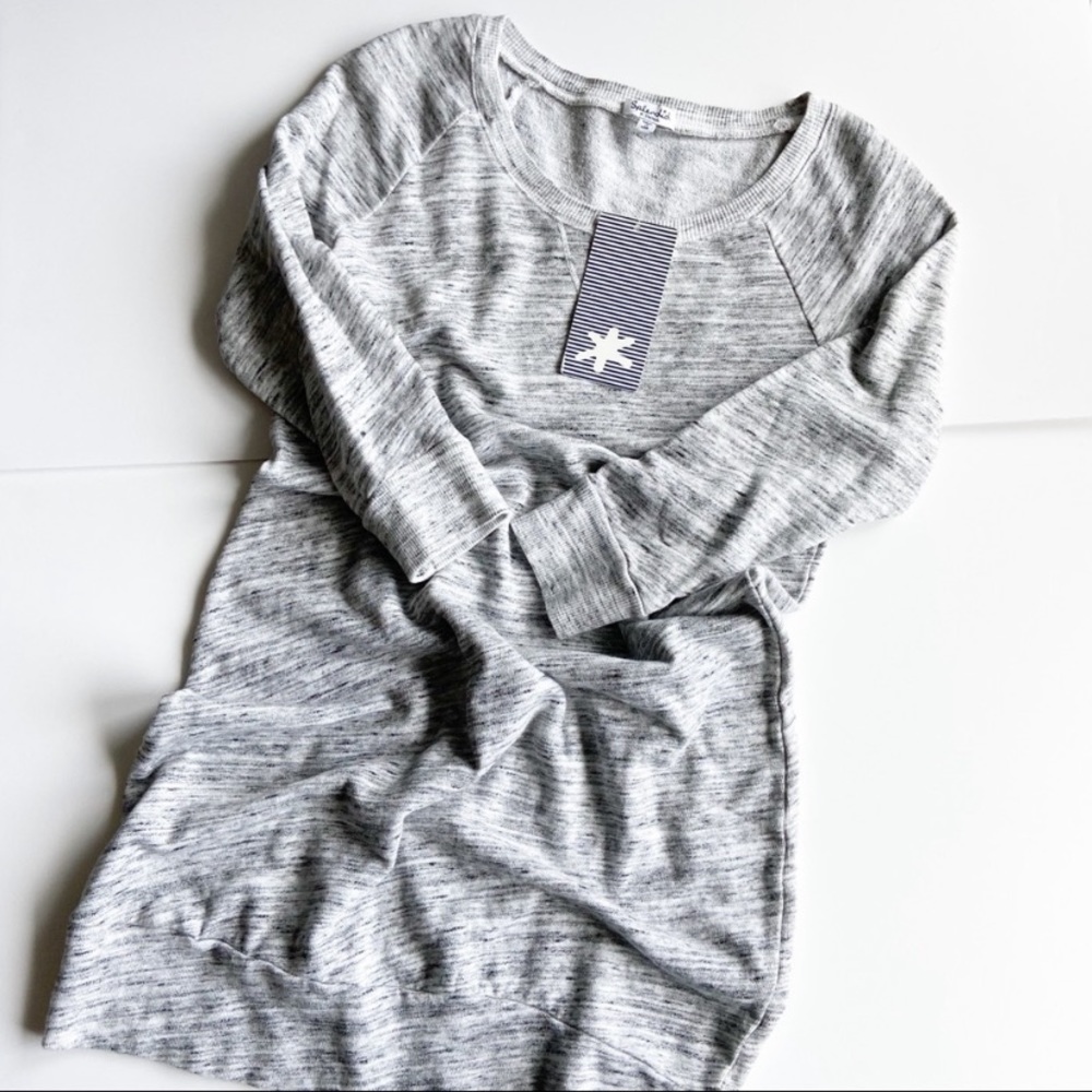 SPLENDID space dyed heather Gray sweater dress NWT